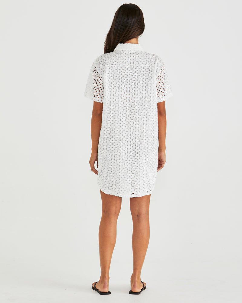 Sass Steva Shirt Dress - White