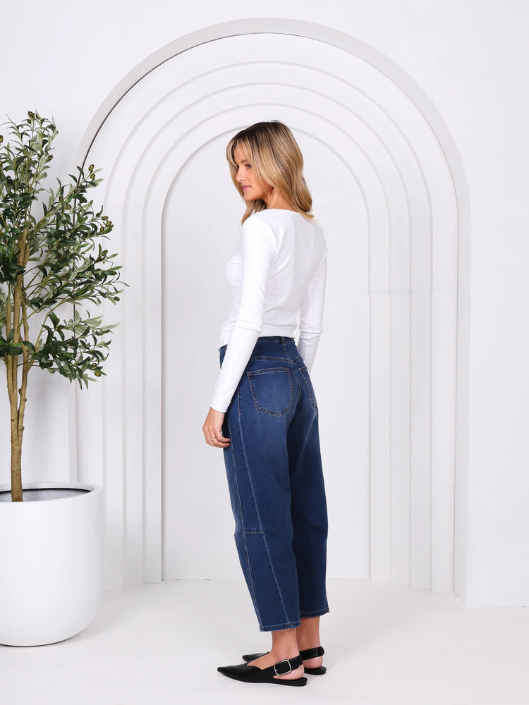 Monarco Toni Barrel Jeans - Dark Blue