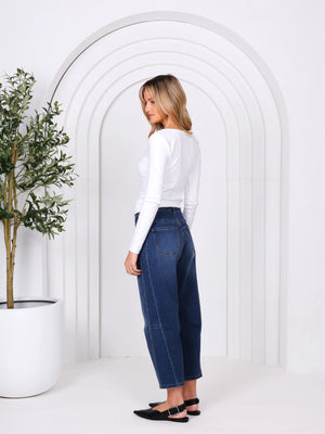 Monarco Toni Barrel Jeans - Dark Blue