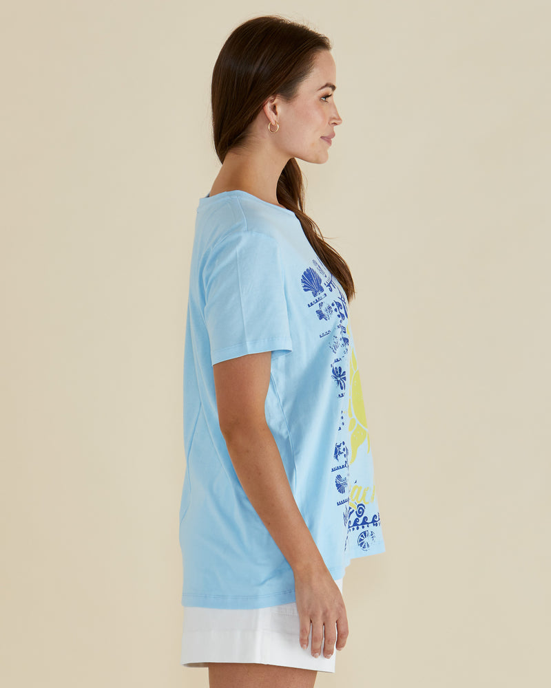 Betty Basics Ellia Crew Tee - LA Plage Print