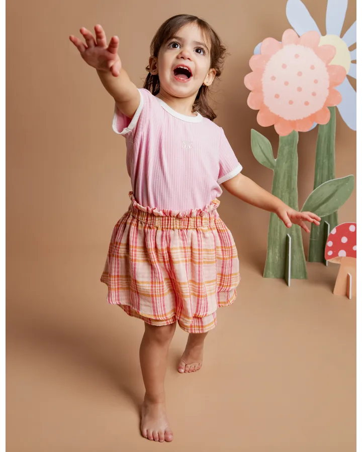 Animal Crackers Varied Tee - Pink