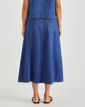 Sass Sabine Denim Skirt - Mid Blue Wash