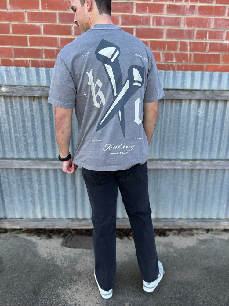 Kiss Chacey Nailed Street Tee - Pigment Frost Grey