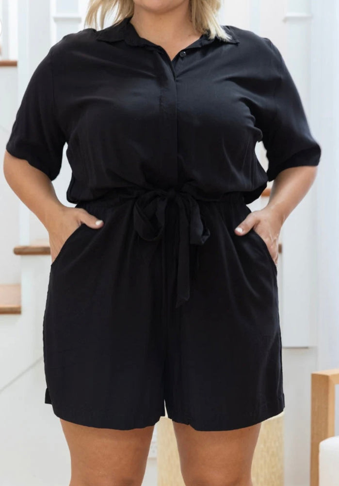 Bee Maddison Leah Playsuit - Black