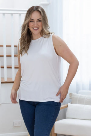 Freez Taylor Tank - White