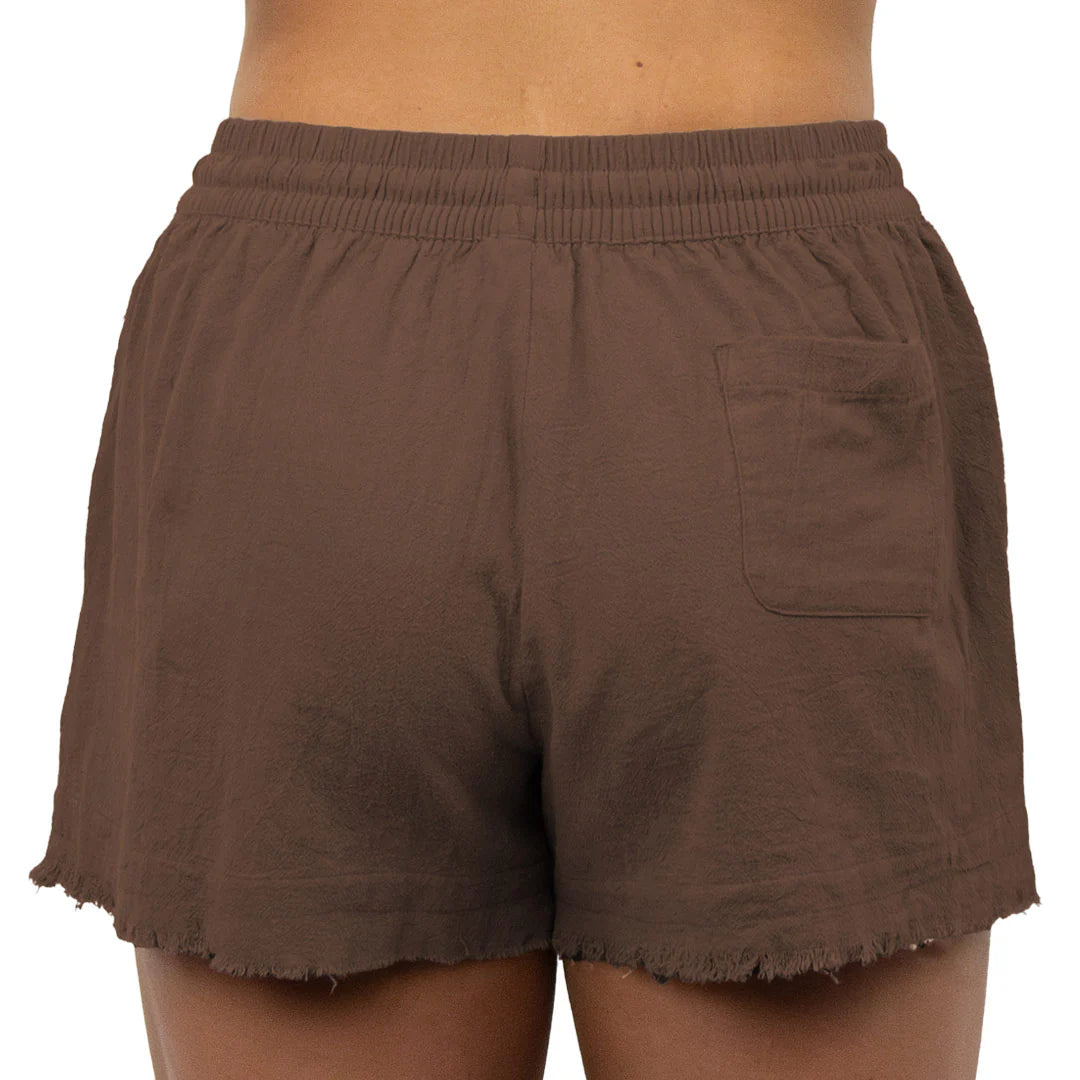 Carve Kauai Girls Beach Short - Chocolate