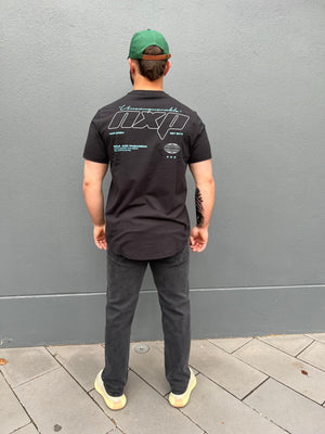 Nena & Pasadena Mighty Dual Curved Tee - Jet Black