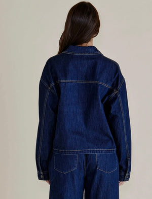 Betty Basics Shelby Denim Jacket - Dark Blue Denim