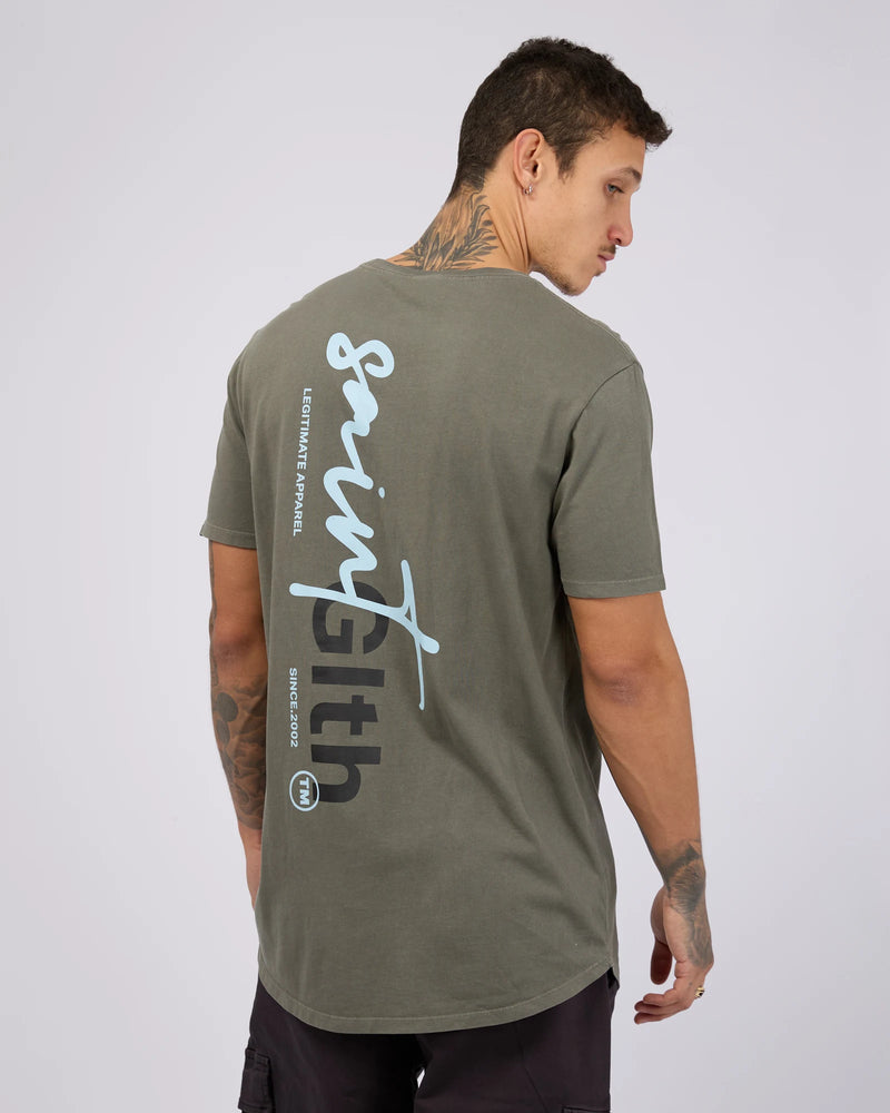 St Goliath Sign Off Tee - Agave Green