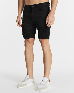 Nena & Pasadena Spitfire Denim Short - Jet Black