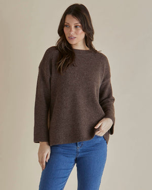 Betty Basics Edith Knit Jumper - Brown