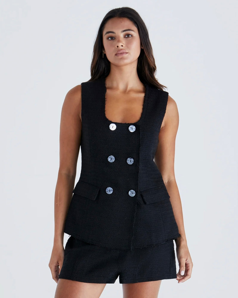 Sass Nico Vest - Black