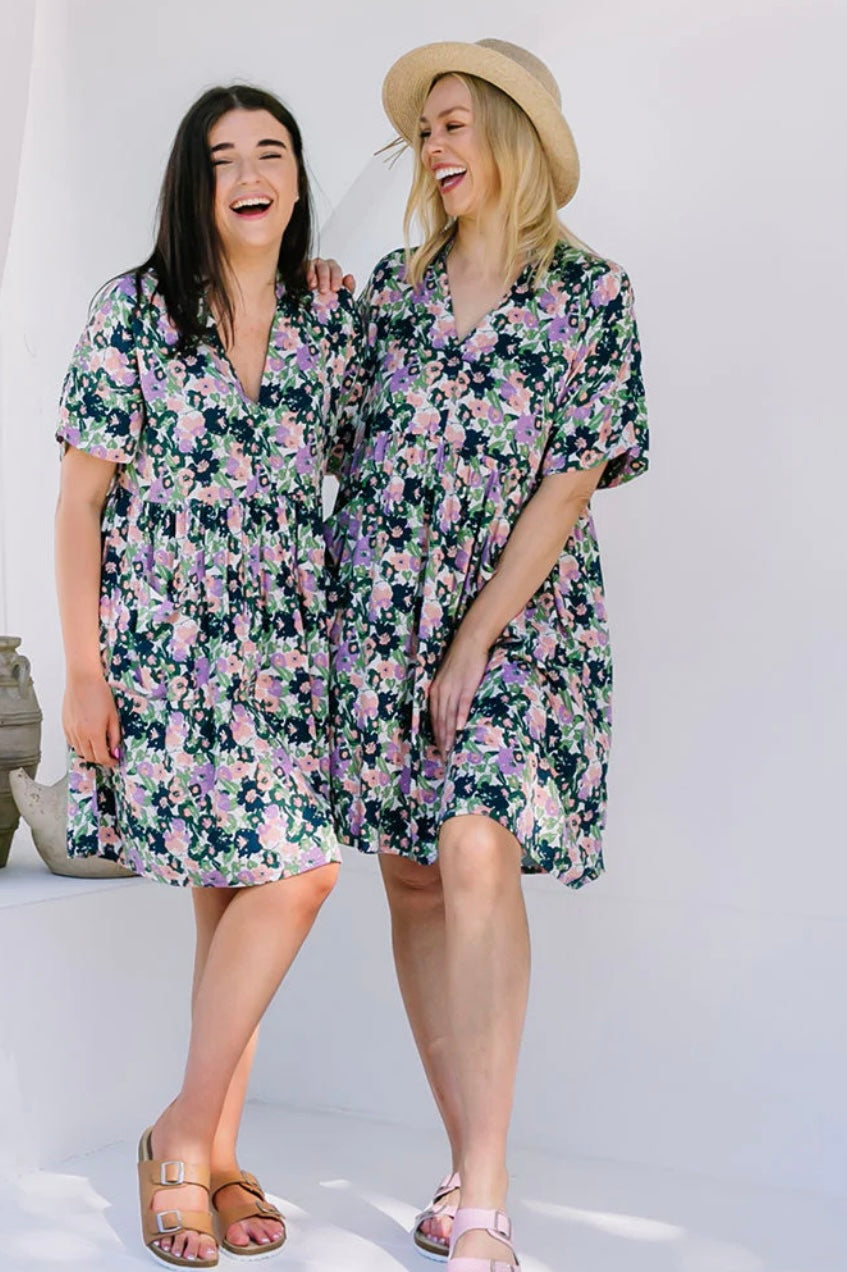 Bee Maddison Ella Babydoll Dress - Floral