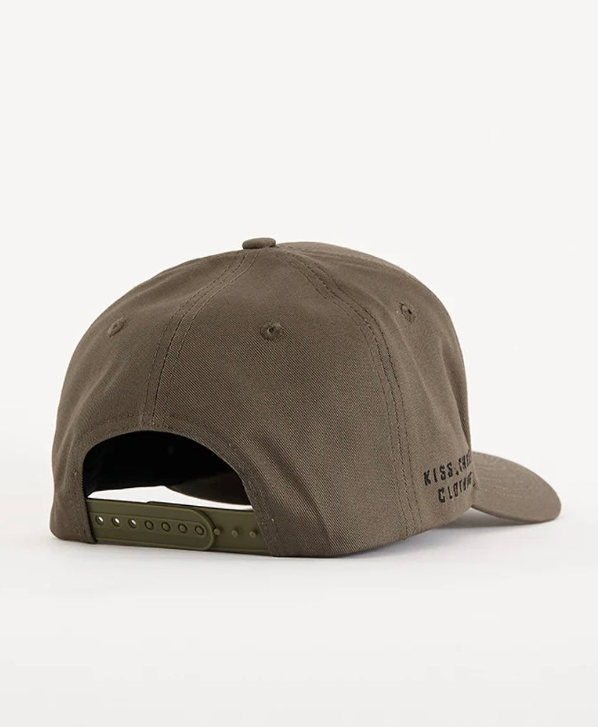 Kiss Chacey Wigstone 5 Panel Curved Peak Cap- Charcoal