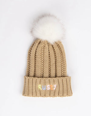Rusty Poppy Beanie- Oatmilk