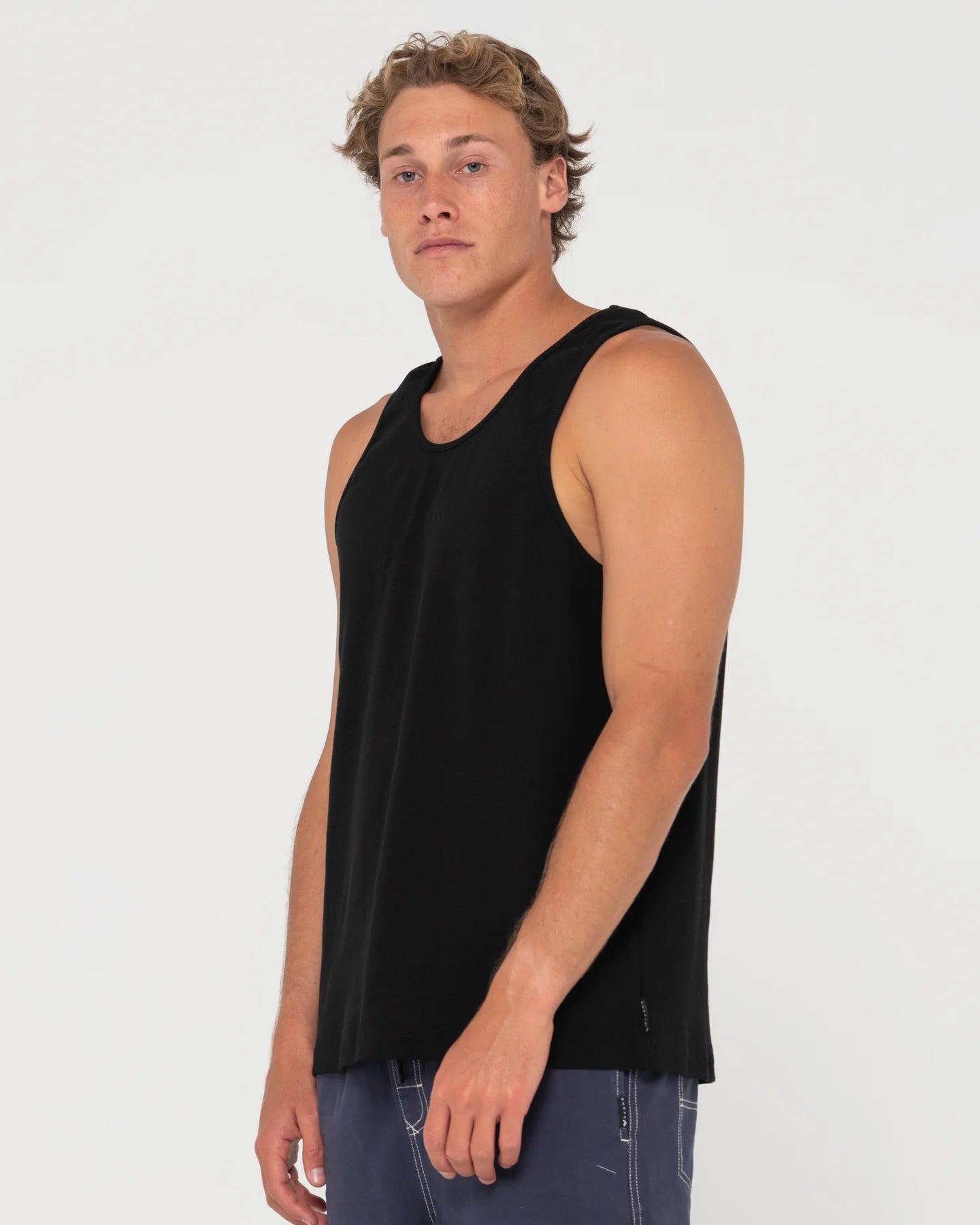 Rusty Ribbed Tank- Black