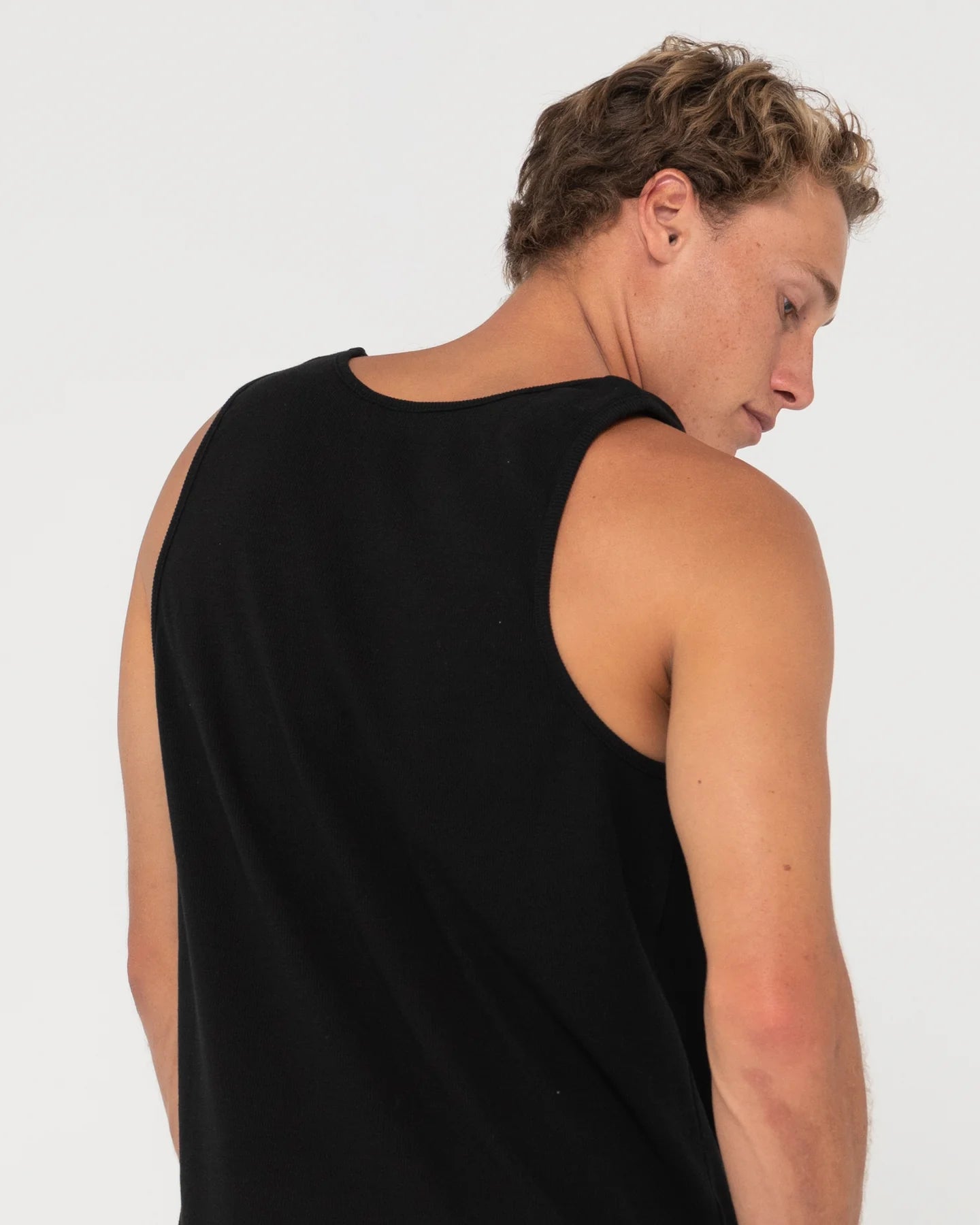 Rusty Ribbed Tank- Black