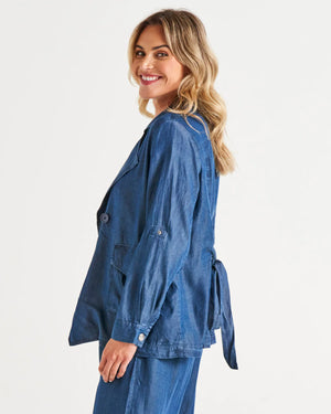 Betty Basics Lara Lyocell Jacket - Blue Haze