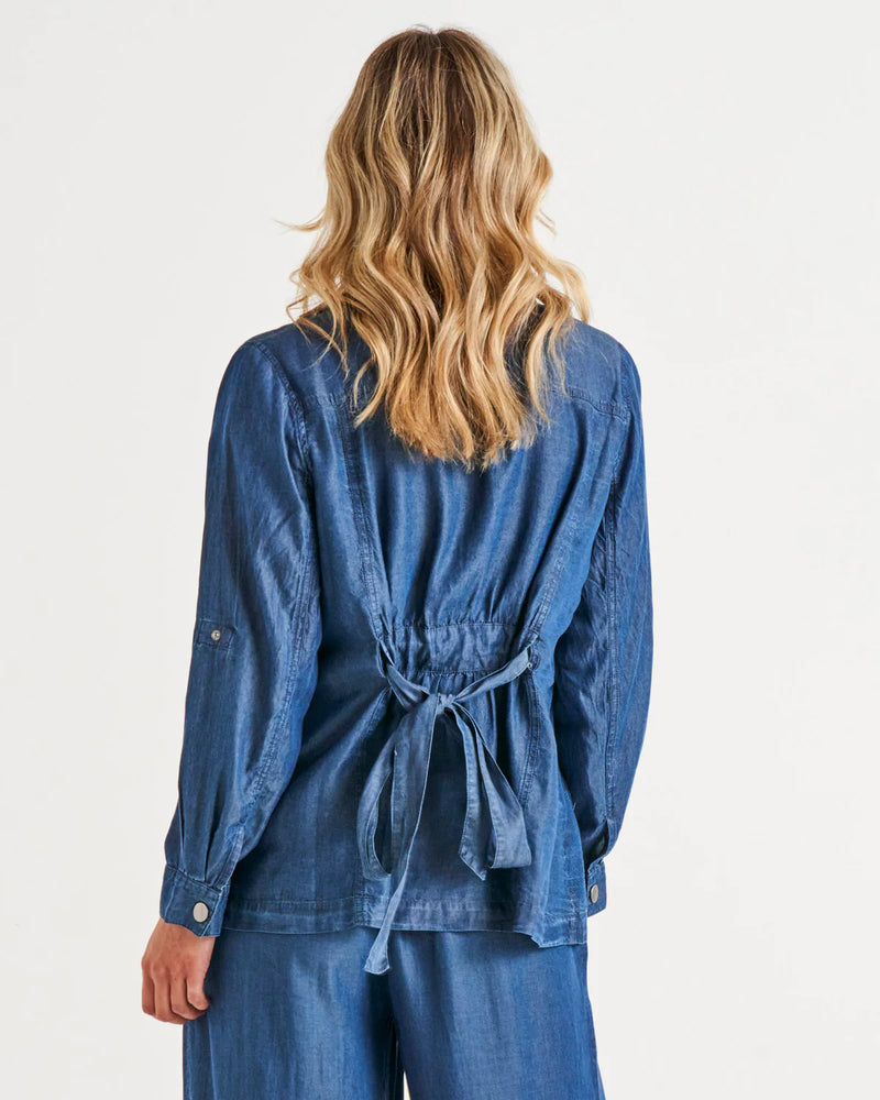 Betty Basics Lara Lyocell Jacket - Blue Haze