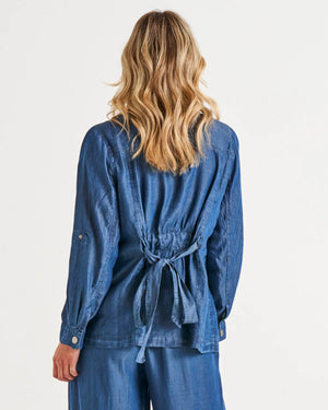 Betty Basics Lara Lyocell Jacket - Blue Haze