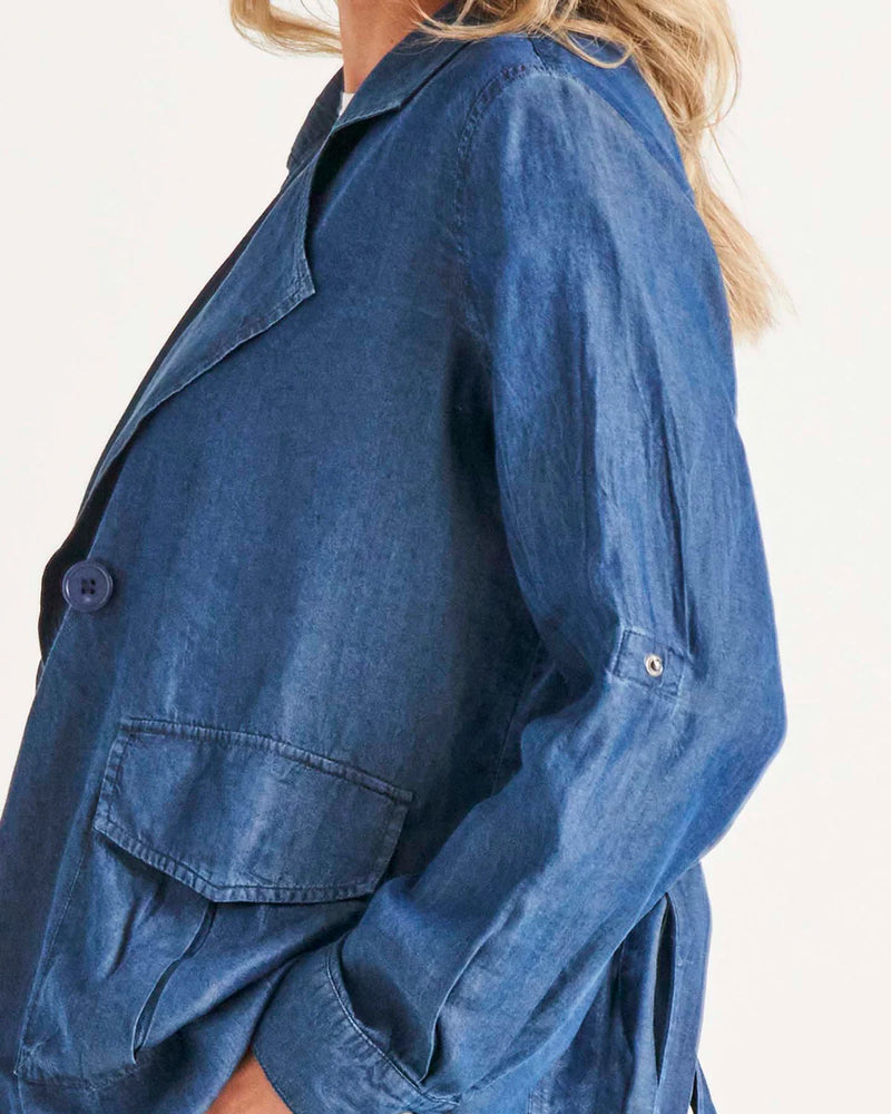 Betty Basics Lara Lyocell Jacket - Blue Haze