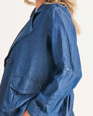 Betty Basics Lara Lyocell Jacket - Blue Haze