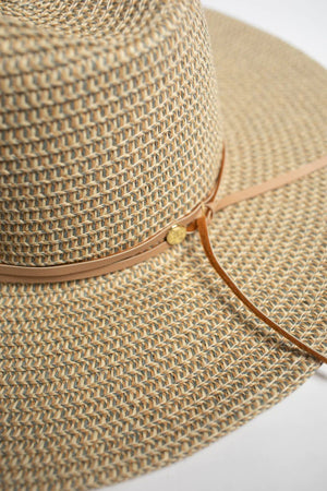 Rusty Gisele Straw Hat - Copper/Green Tea