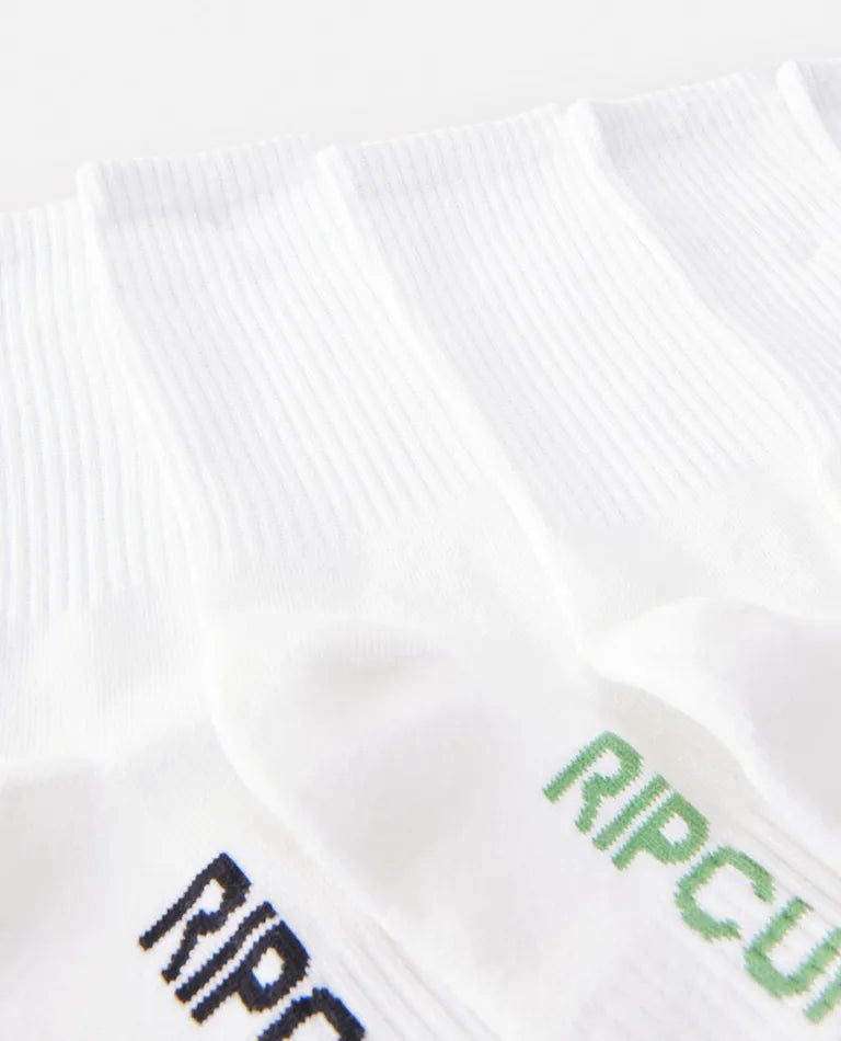Rip Curl School Socks 5-Pk - Boy - White