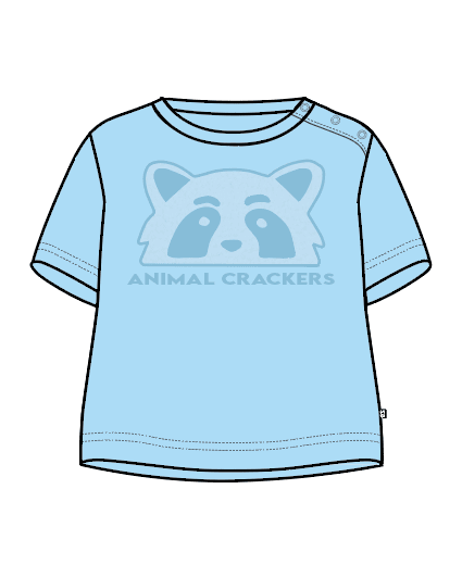 Animal Crackers Summer Raffi Tee - Blue