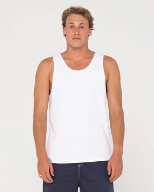 Rusty Ribbed Tank - White
