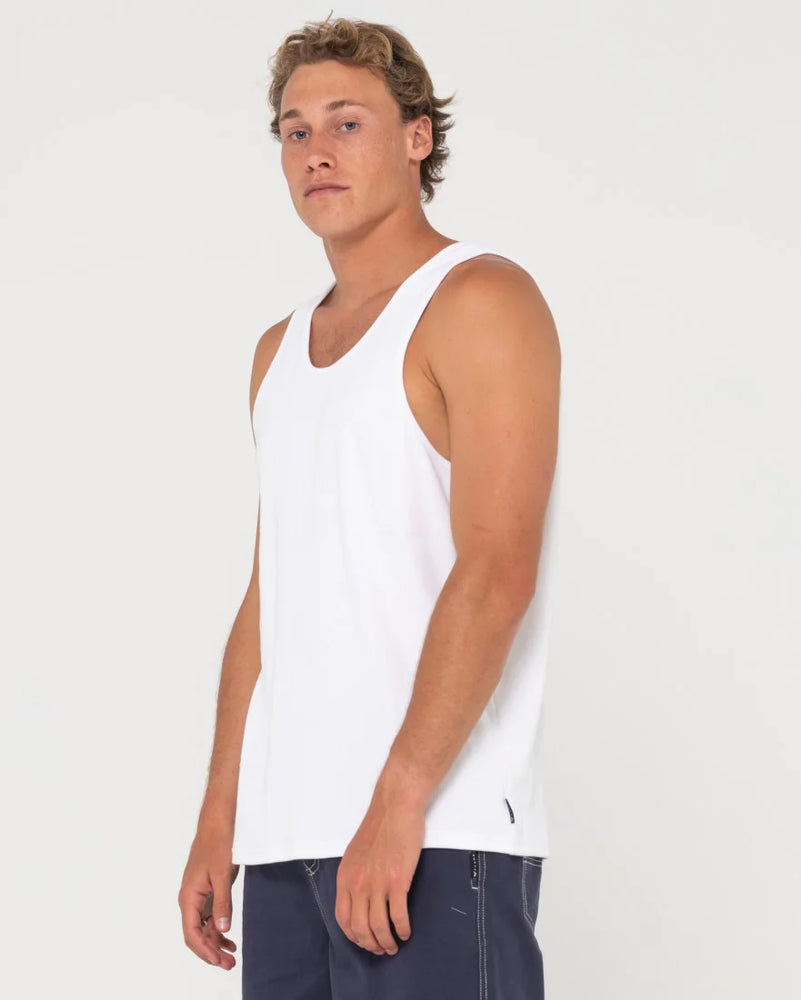 Rusty Ribbed Tank - White