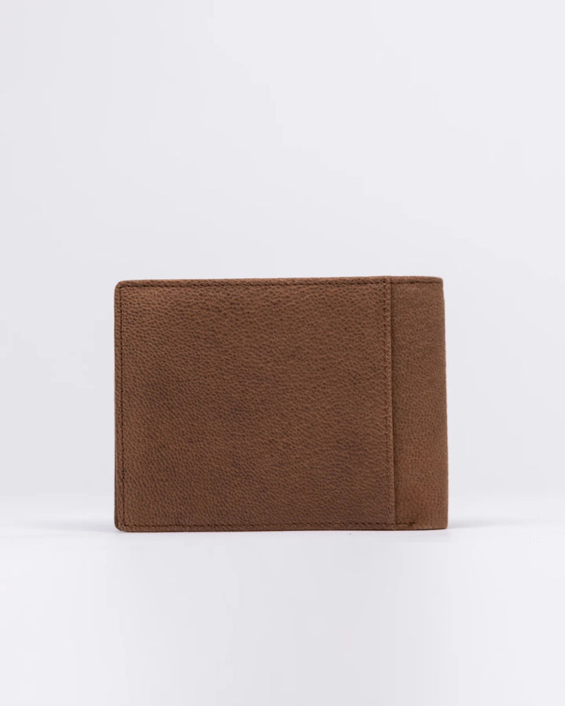 Rusty High River 2 Leather Wallet - Dark Tan
