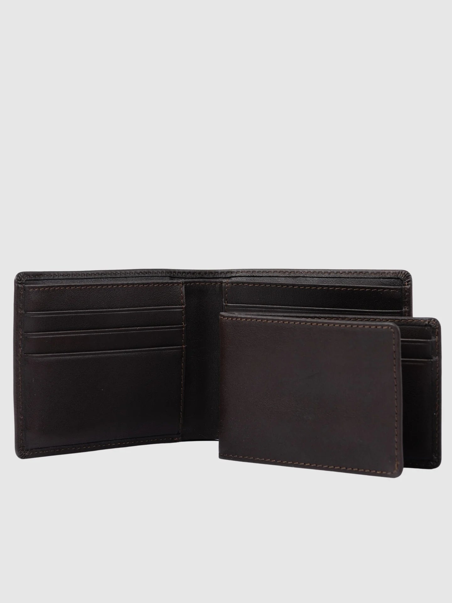 Rusty High River 2 Leather Wallet - Dark Coffee