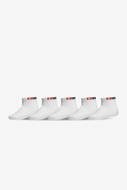 Globe Toddler Ankle Sock 5 Pack - White