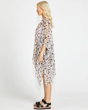 Sass Kiera Kaftan - Choc Flower