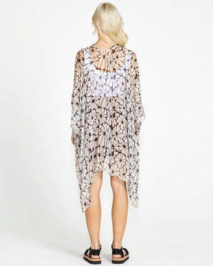 Sass Kiera Kaftan - Choc Flower