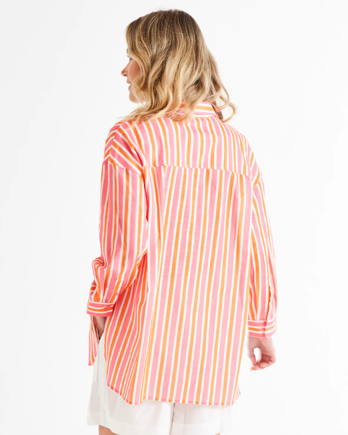 Betty Basics Quinn Shirt - Sundown Stripe