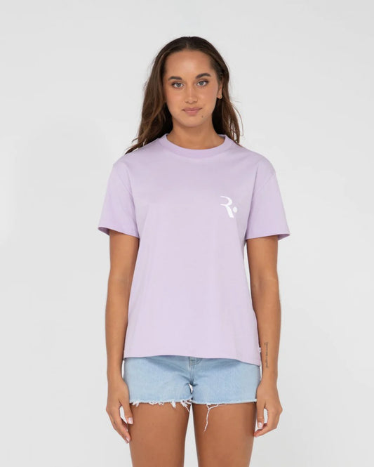 Rusty Signature Relaxed Tee- Muted Lavender