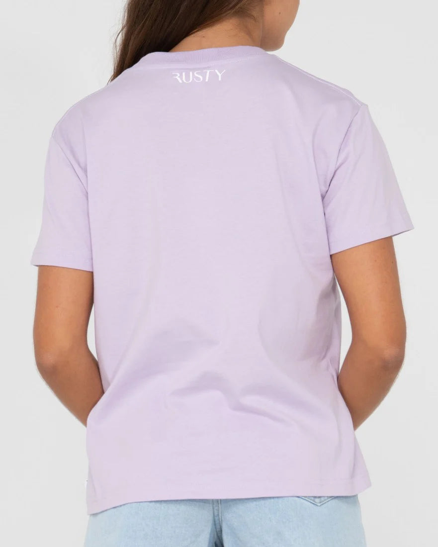 Rusty Signature Relaxed Tee- Muted Lavender