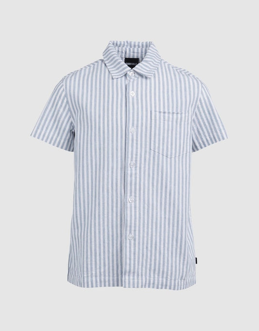 Sunnyville Striped Linen Shirt - Navy
