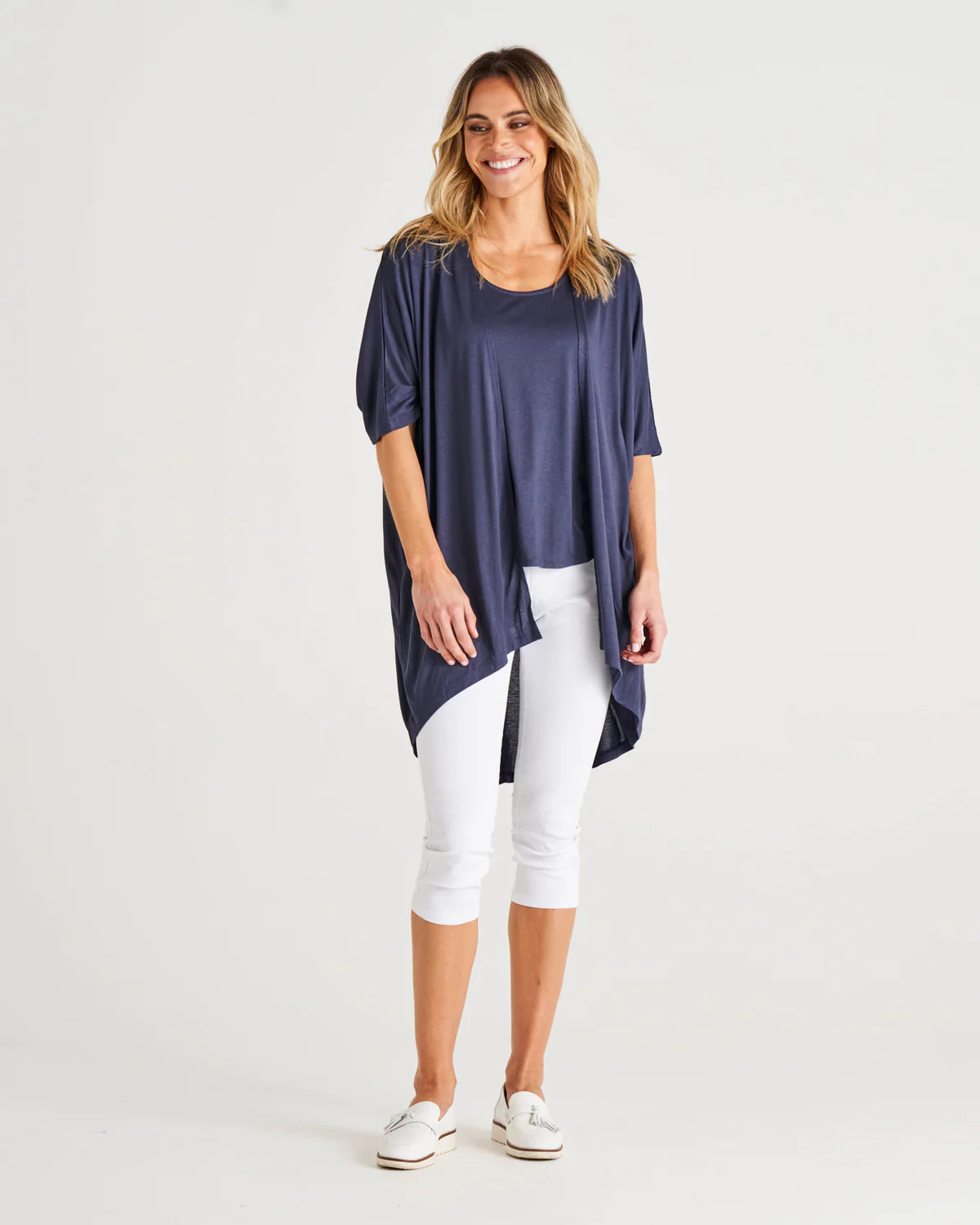 Betty Basics Magnolia Cardigan - Dusty Blue