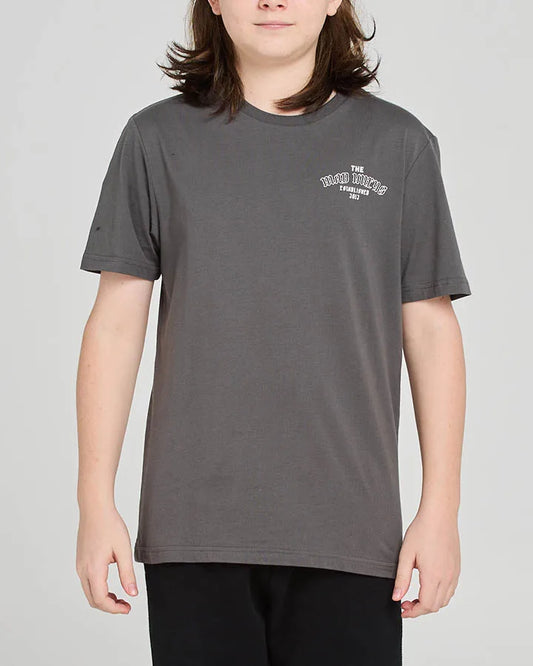 The Mad Huey’s Anchor Wheel Youth SS Tee - Charcoal