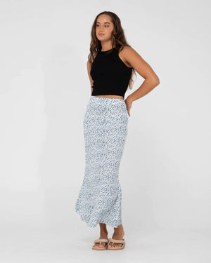 Rusty Balnear Midi Skirt- White