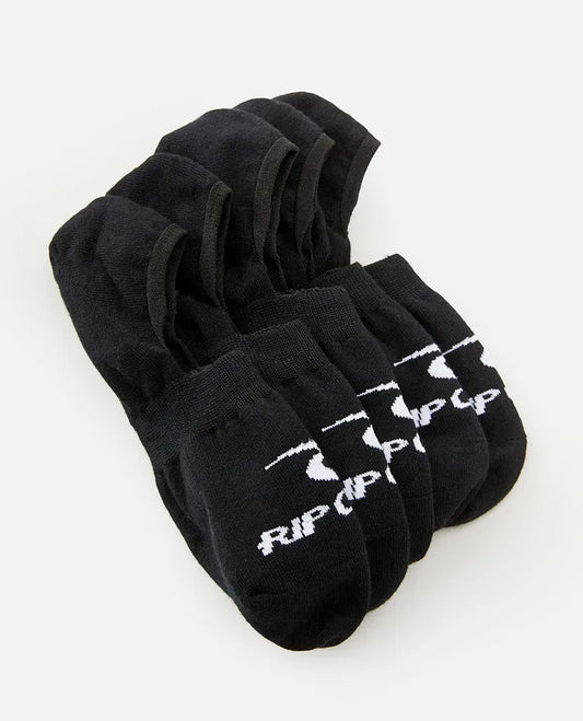 Rip Curl Invisible Socks 5 Pack Mens- Black