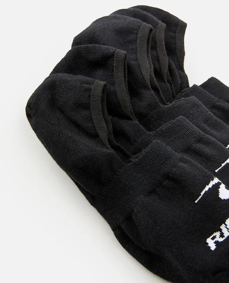 Rip Curl Invisible Socks 5 Pack Mens- Black