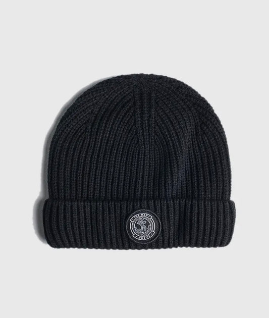 The Mad Hueys Flying H Anchor Youth Warfie Beanie- Black