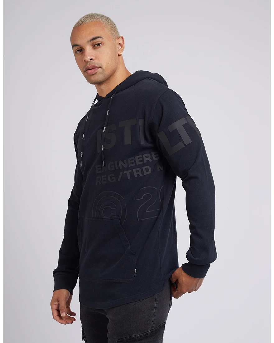 St Goliath Balance LS Hooded Tee - Washed Black