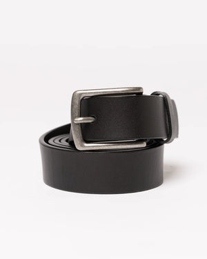Rusty High River Leather Belt- Black