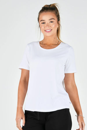 One Ten Willow Crew Tee - White