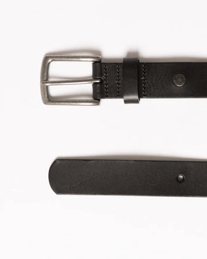 Rusty High River Leather Belt- Black